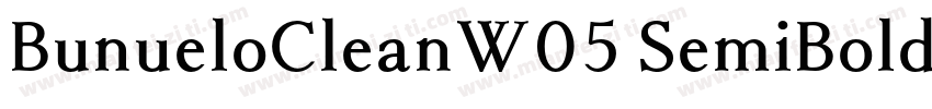 BunueloCleanW05 SemiBold Regular字体转换